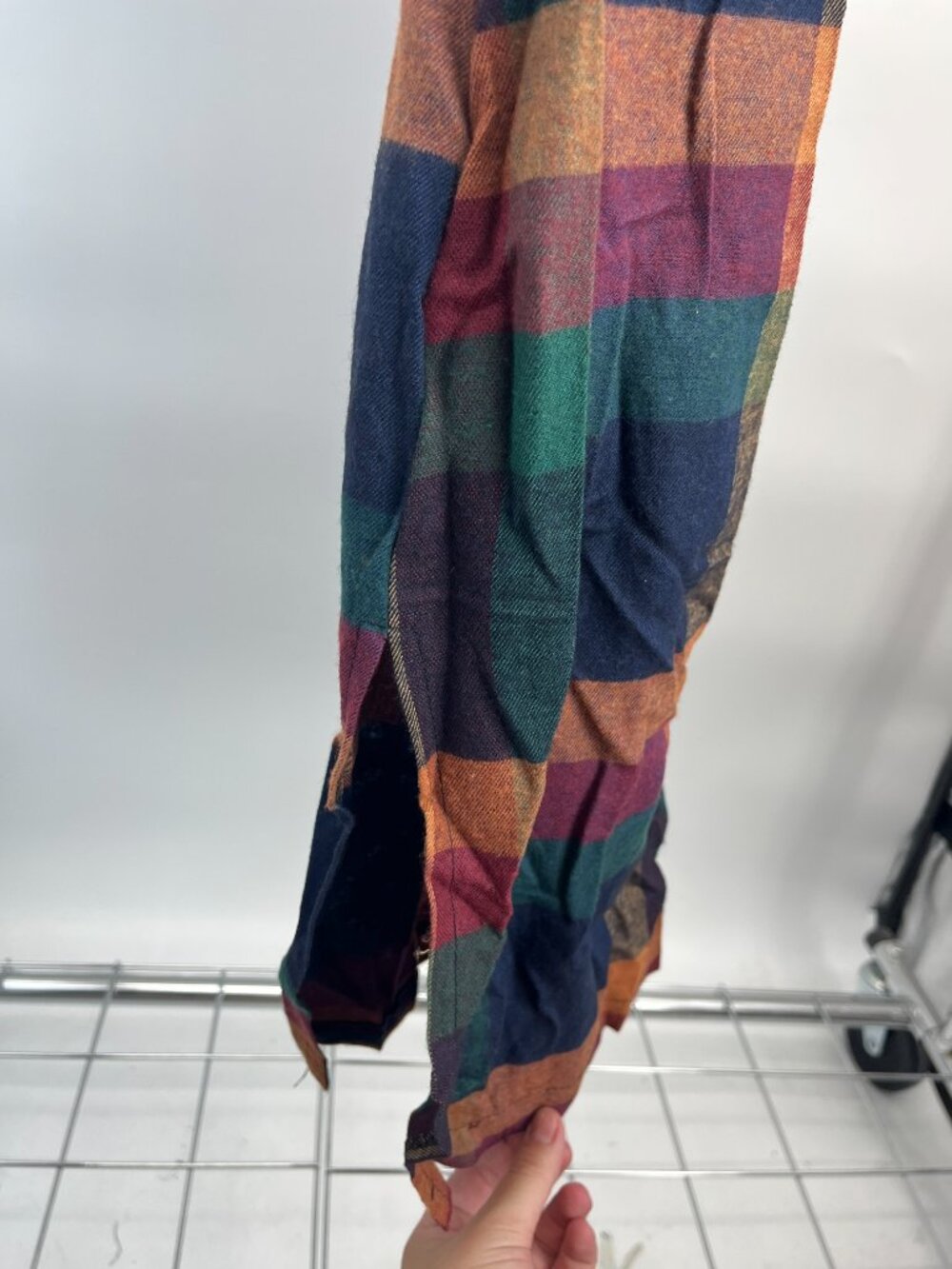 Plaid Longline Shacket & Wide-Leg Pants Set - Multicolor - Picture 7 of 12